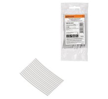 Набор трубок термоусаживаемых, не поддерживающих горение, клеевых, длиной 10 см ТТкНГ(3:1) "Моноцвет, белый 1,5/0,6 "  SQ0548-2801  TDM