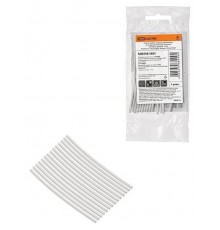 Набор трубок термоусаживаемых, не поддерживающих горение, клеевых, длиной 10 см ТТкНГ(3:1) "Моноцвет, белый 1,5/0,6 "  SQ0548-2801  TDM