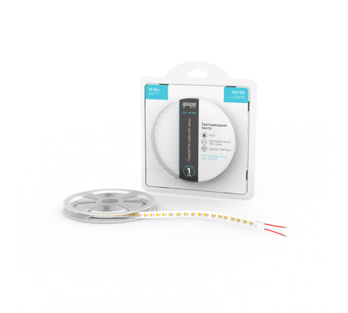 Лента светодиодная Basic LED 2835/120 12V 10W/m 700lm/m 4000K 8mm IP20 5m 1/100  BT040  Gauss