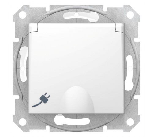 Sedna Белый Розетка 16А IP44  с з/к, с крышкой, cо шторками,  быстрозаж. клеммы  SDN3100521  Schneider Electric