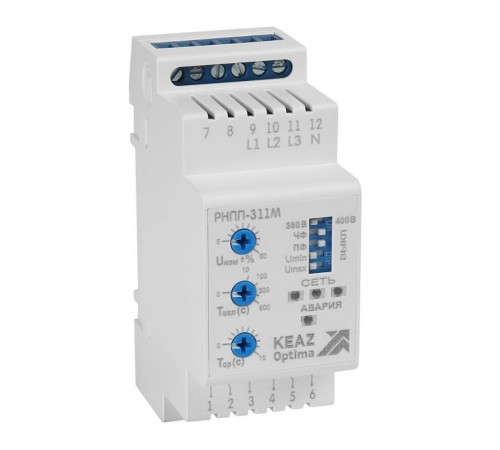 Реле контроля напряжения и фаз OptiDin РНПП-311М-24DC-УХЛ4  240051  КЭАЗ