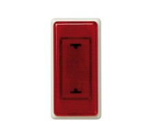 Simon 27 Индикатор системы "ждите-входите", прозрачный красный рассеиватель, узкий модуль, S27, слоновая кост  27810-31  Simon