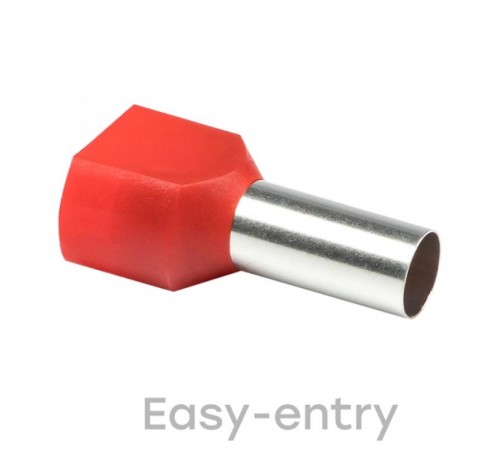 Наконечник штыревой втулочный изолированный НШвИ(2) 10,0-14 (50шт.) EKF PROxima  nhvi2-10,0-14  EKF