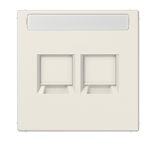 Плата (фиксация защёлкиванием) для двух модулей с полем для надписи; термопласт; слоновая кость  LS1969-25NAWE  Jung