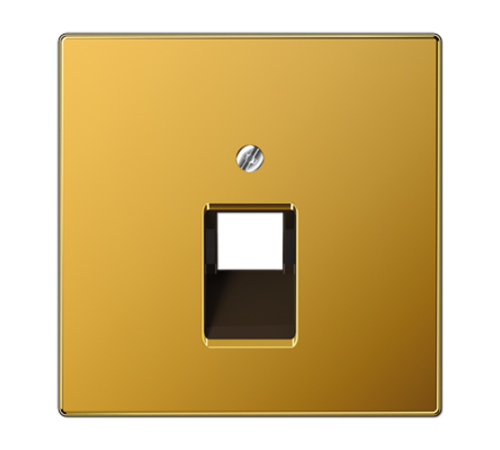Крышка для одинарной телефонной и компьютерной розетки UAE; золото  LS969-1UAGGO  Jung