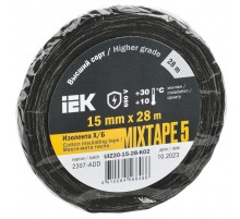 Изолента Х/Б MIXTAPE 5 15мм 28м   UIZ20-15-28-K02  IEK