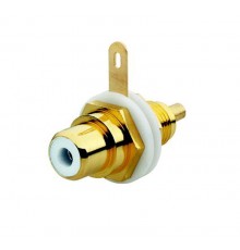 Разъём RCA/CINCH (колокольчик/тюльпан), диапазон от 20 Гц до 20 кГц, цвет белый  0230-0-0451   2CKA000230A0451  ABB