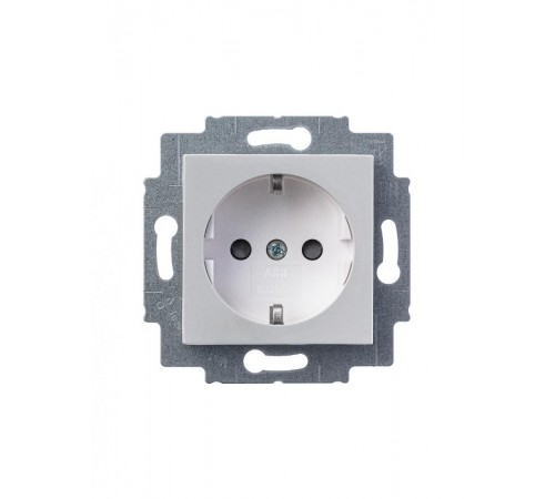 ABB Levit Серый / белый Розетка с з/к со шторками 16А  5520H-A03457 16W  2CHH203457A6016  ABB