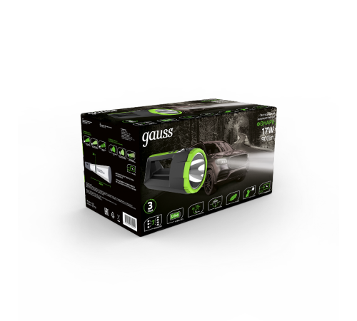Фонарь прожекторный светодиодный GFL702 17W 900lm Li-ion 10000mAh диммируемый LED 1/12  GF702  Gauss