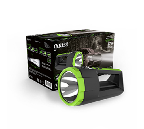 Фонарь прожекторный светодиодный GFL702 17W 900lm Li-ion 10000mAh диммируемый LED 1/12  GF702  Gauss