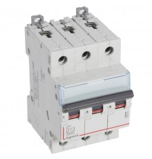 Выключатель автоматический трехполюсный DX3 6000 13А D 10кА  408088  Legrand