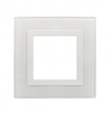 Рамка из натурального стекла, "Avanti", белая, 2 модуля  4400822  DKC