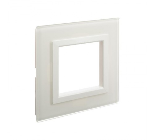 Рамка из натурального стекла, "Avanti", белая, 2 модуля  4400822  DKC