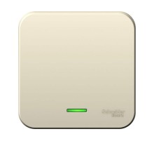 Blanca Молочный О/У с изолирующей пластиной Выключатель 1-клавишный с подсветкой, 6А, 250В  BLNVA061112  SE