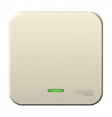 Blanca Молочный О/У с изолирующей пластиной Выключатель 1-клавишный с подсветкой, 6А, 250В  BLNVA061112  SE