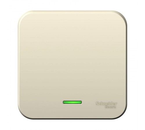 Blanca Молочный О/У с изолирующей пластиной Выключатель 1-клавишный с подсветкой, 6А, 250В  BLNVA061112  SE