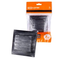 Розетка 2П+З 16А 250В IP44 с крышкой старинное серебро "Лама"  SQ1815-0667  TDM