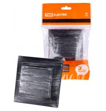 Розетка 2П+З 16А 250В IP44 с крышкой старинное серебро "Лама"  SQ1815-0667  TDM