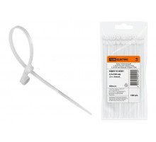 Хомут нейлоновый с монтажным отверстием 3,5х100 мм (белый) (100шт)  SQ0515-0501  TDM