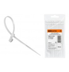 Хомут нейлоновый с монтажным отверстием 3,5х100 мм (белый) (100шт)  SQ0515-0501  TDM
