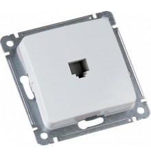 Розетка телефонная скрытой установки, механизм, цвет белый  РСТ-400  HEGEL