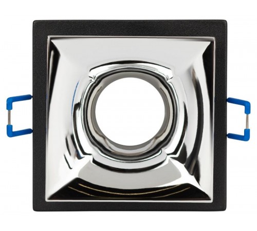 Cветильник встраиваемый декоративный KL102 BK/CH MR16 GU5.3 черный хром  Б0056356  ЭРА