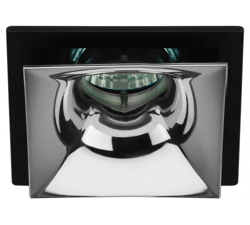 Cветильник встраиваемый декоративный KL102 BK/CH MR16 GU5.3 черный хром  Б0056356  ЭРА