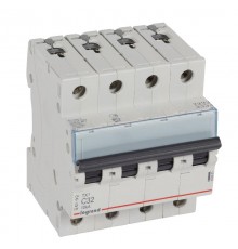 Выключатель автоматический четырехполюсный TX3 6000 32А C 10кА  403961  Legrand