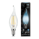 Лампа светодиодная LED Filament Свеча на ветру E14 9W 710lm 4100K  104801209  Gauss