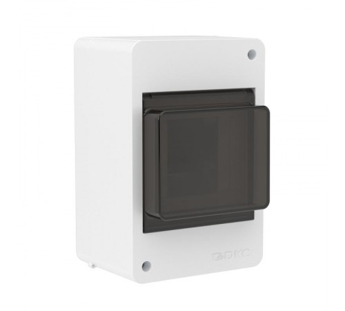 Щиток 4 мод настенный FRAME, белый, с тонированной дверцей  F04W0WD  DKC