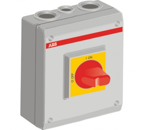 Рубильник в боксе OTP25A3M до 25А 3х-полюсный, 1НО доп. контакт, резьба 4xM32+2хM16  1SCA022399R6670  ABB