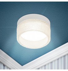 Cветильник встраиваемый под лампу GX53 DK97 WH/TR белый прозрачный  Б0057456  ЭРА