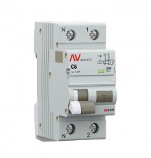 Дифференциальный автомат (УЗО) DVA-10 1P+N 6А (C) 30мА (AC) 10кА  AVERES rcbo10-1pn-6C-30-ac-av EKF