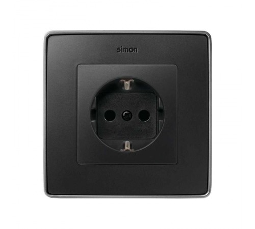 Simon 82 Накладка на розетку двухполюсную с заземляющим контактом, с защитными шторками, S82, S82N, S82 Detai  82041-38  Simon