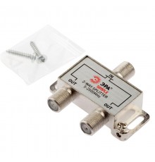 DS-F-SAT-01  ДЕЛИТЕЛЬ ТВ х 2 под F разъём 5-2050 МГц  simple (10/200/7200)  Б0048329  ЭРА