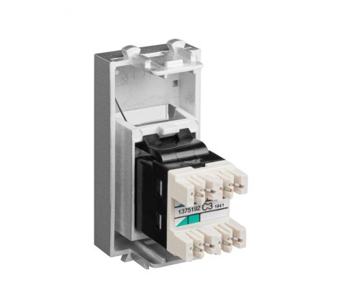 Телефонная розетка RJ-12 модульная, "Avanti", " Закаленная сталь", 1модуль  4404311  DKC