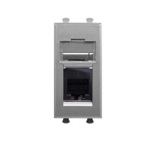 Телефонная розетка RJ-12 модульная, "Avanti", " Закаленная сталь", 1модуль  4404311  DKC