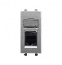 Телефонная розетка RJ-12 модульная, "Avanti", " Закаленная сталь", 1модуль  4404311  DKC