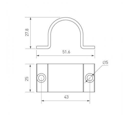 Держатель ARL-MOONLIGHT-R25-CLIP-TN CLEAR (arlight, Пластик)  031462  Arlight