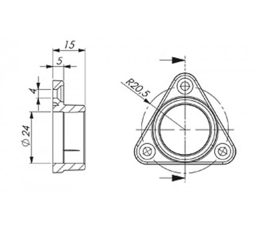 Держатель в шкаф для ALU-ROUND  015533  Arlight