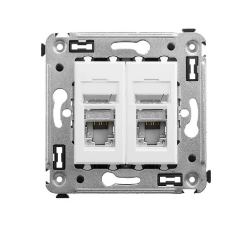 Розетка RJ-45 в стену, 5e двойная экранированная, "Avanti", "Белое облако" (замена на 4400764)  4400364  DKC