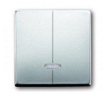 Клавиша для 2-канального светорегулятора 6565 U, серия pur/сталь  6599-0-2927   2CKA006599A2927  ABB