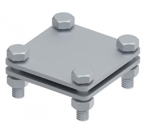 Соединитель плоского проводника до 40 мм две пластины, гор. цинк, 391152  МС-152-ГЦ   Ostec