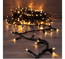 Гирлянда Кластер 10 м, 200 LED, черный каучук, IP67, соединяемая, цвет свечения теплый белый  315-256  NEON-NIGHT