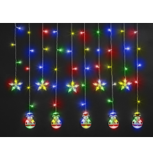 Гирлянда  95 026 NGF-D037-03 (бахрома звезды и снеговики RGBY 3*0.6м IP  95026  Navigator