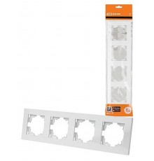 Рамка 4-х постовая белая "Сенеж"   SQ1816-0057  TDM