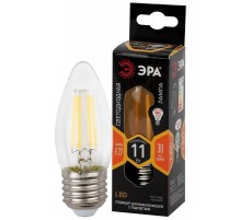 Лампа светодиодная F-LED B35-11w-827-E27 (филамент, свеча, 11Вт, тепл, E27)  Б0046986  ЭРА