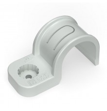 Крепеж-скоба пластиковая односторонняя для прямого монтажа серая в п/э д25 (50шт/450шт уп/кор)  PR13.0370  Промрукав