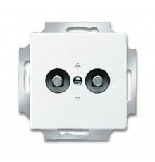Розетка двойная для выравнивания потенциалов, серия solo/future, цвет альпийский белый  2495-0-0086   2CKA002495A0086  ABB