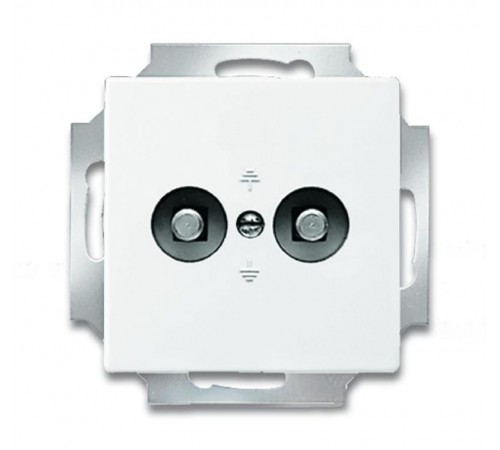 Розетка двойная для выравнивания потенциалов, серия solo/future, цвет альпийский белый  2495-0-0086   2CKA002495A0086  ABB